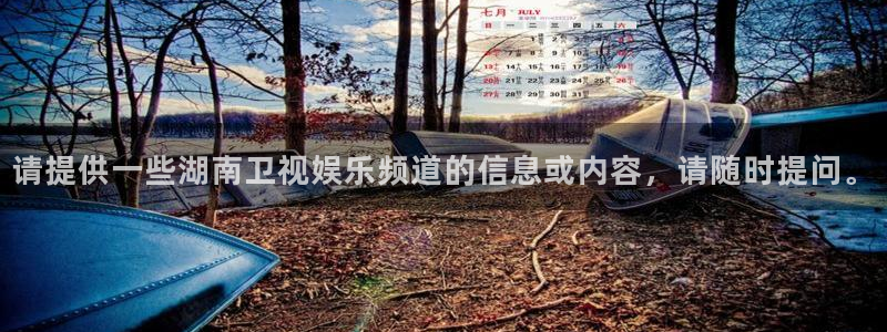 顺盈娱乐：请提供一些湖南卫视娱乐频道的信息或内容，请随时提问。